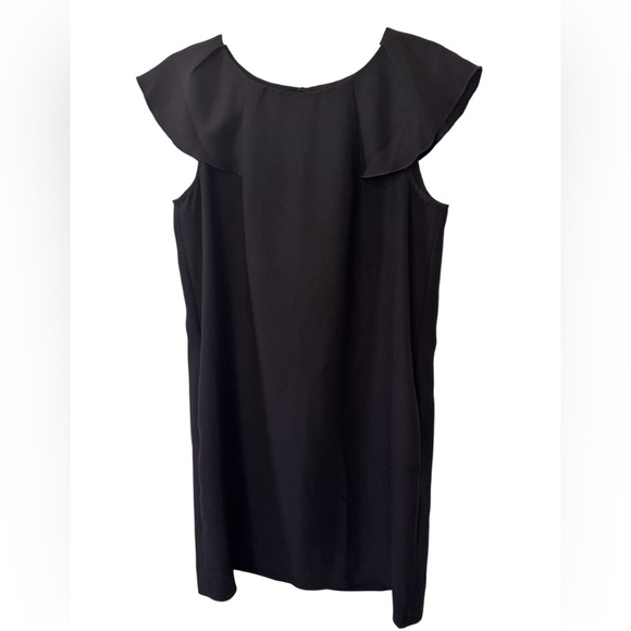 Banana Republic Dresses & Skirts - Banana Republic Black Mini Cocktail Dress Ruffle Sleeve Sz 8 PullOn Lightweight